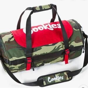 Cookies Sf Smell Proof Camouflage Red Black Duffle Bag Shoulder Strap NWTS